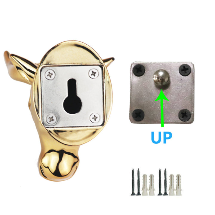 Universal 1 Set Gold Bull Metal Guitar Hanger Hook Holder Wall Mount Stand Bracket for Bass Image 4