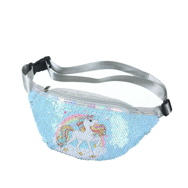 Unicorn Sequins Girls Belt Waist Pack Fanny Girls Belt Mermaid Sport Bag Cartoon For Girl Image 12