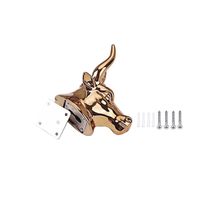 Universal 1 Set Gold Bull Metal Guitar Hanger Hook Holder Wall Mount Stand Bracket for Bass Image 10