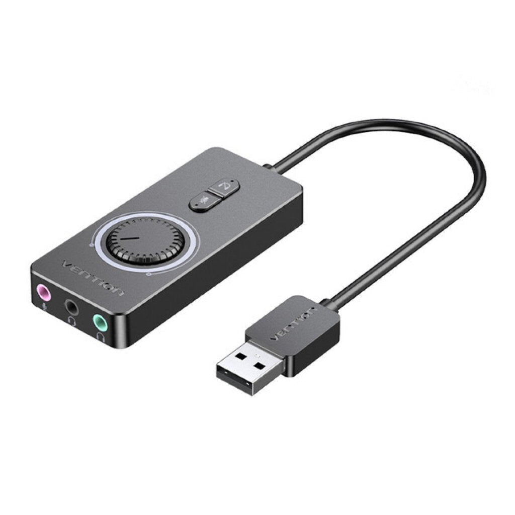USB External Sound Card to 3.5mm Audio Adapter to Earphone Microphone 0.15m0.5m1m Image 1