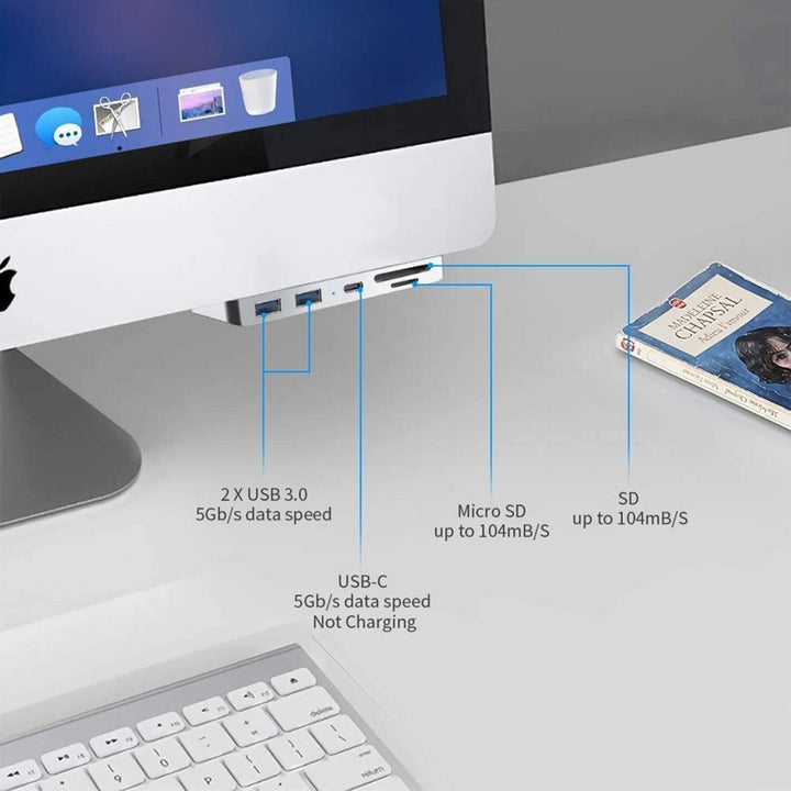 USB-C Hub Docking Station Adapter with 2USB 3.0 1USB-C 1Micro SD 1SD for iMac Pro 20171820 Image 4
