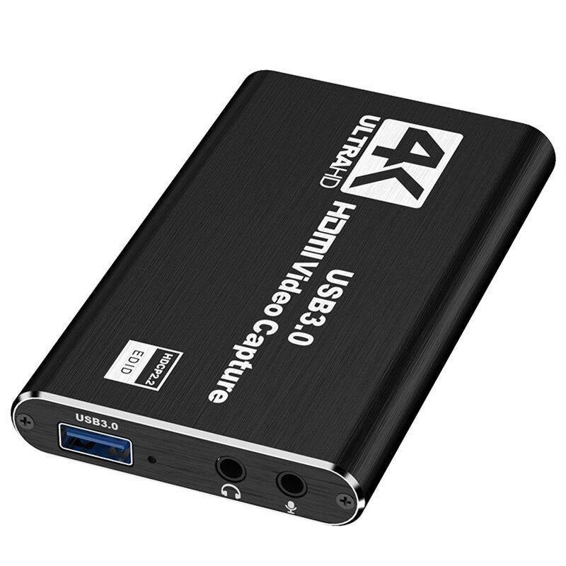 Video Capture Card Adapter With Dual 4K HD Display Port 1 * USB 3.0 1 * 3.5mm AUX Audio Output 1 * 3.5mm Microphone Image 1
