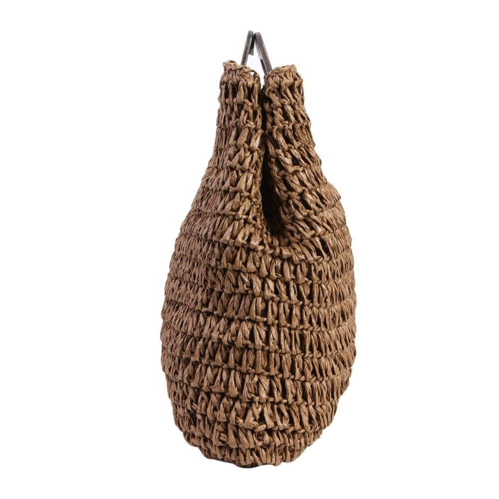 Vintage Bohemian Straw Bag for Women Summer Large Capacity Beach Handbags Rattan Handmade Kintted Travel Bags Image 2