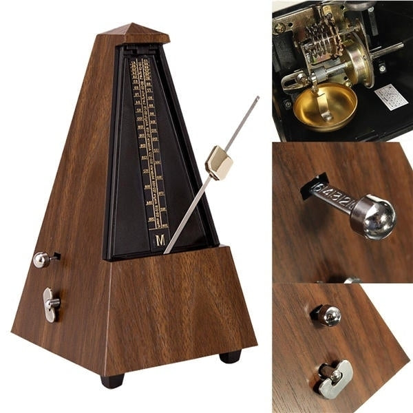 Vintage Tower Type Guitar Metronome Bell Ring Rhythm Mechanical Pendulum Mini for Bass Piano Violin Accessories Image 2