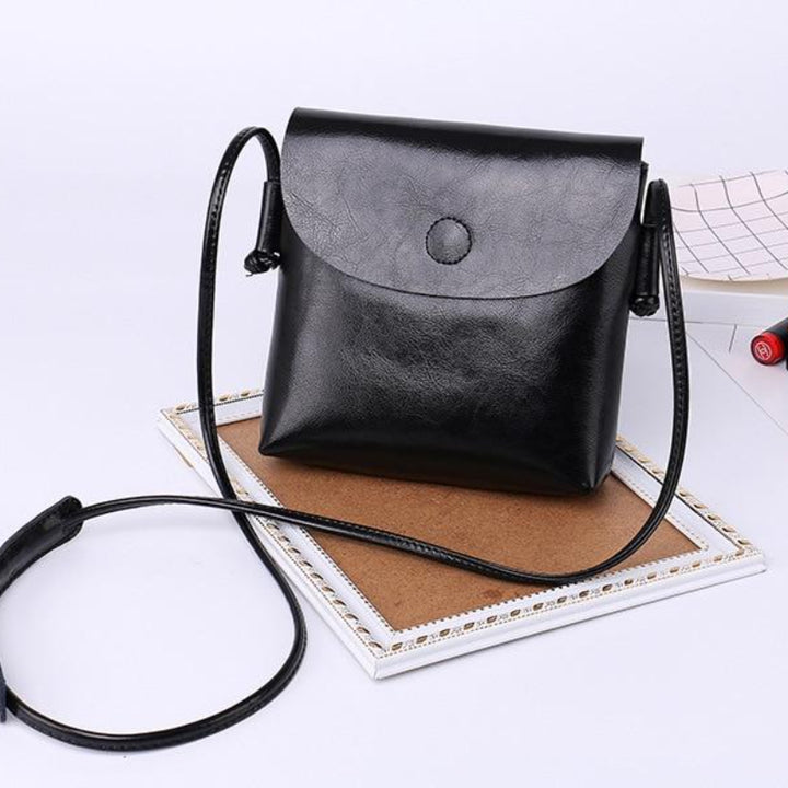 Vintage Oil Genuine Leather Bags for Women fine Cowhide Single Shoulder Crossbody Mini Bag Simple Ladies Designer Purse Image 6