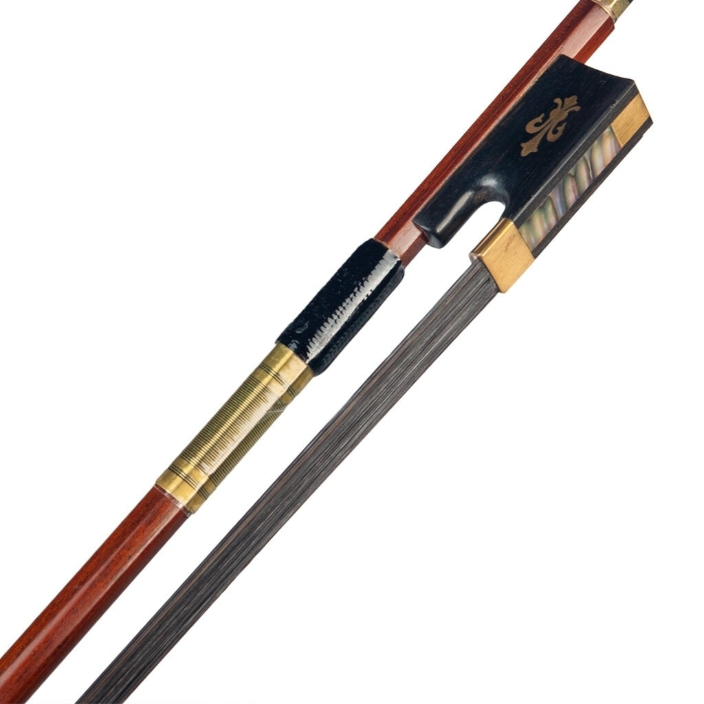 Violin Bow 4,4 Size Brazilwood Stick Lizard Skin Grip Black Mongolia Horsehair WEbony Frog Well Balanced Image 3