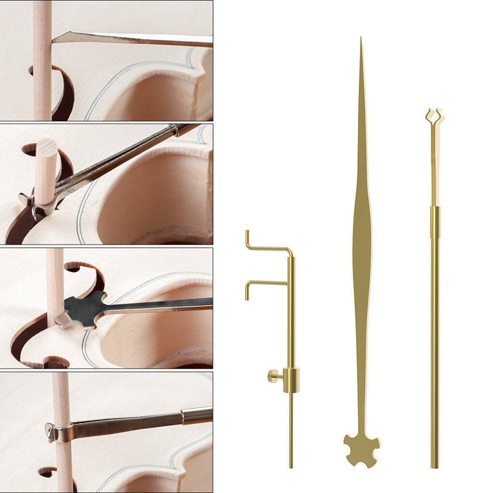 Violin Three Piece Sound Column Hook Ruler Caliper for Repair Accessories Image 4