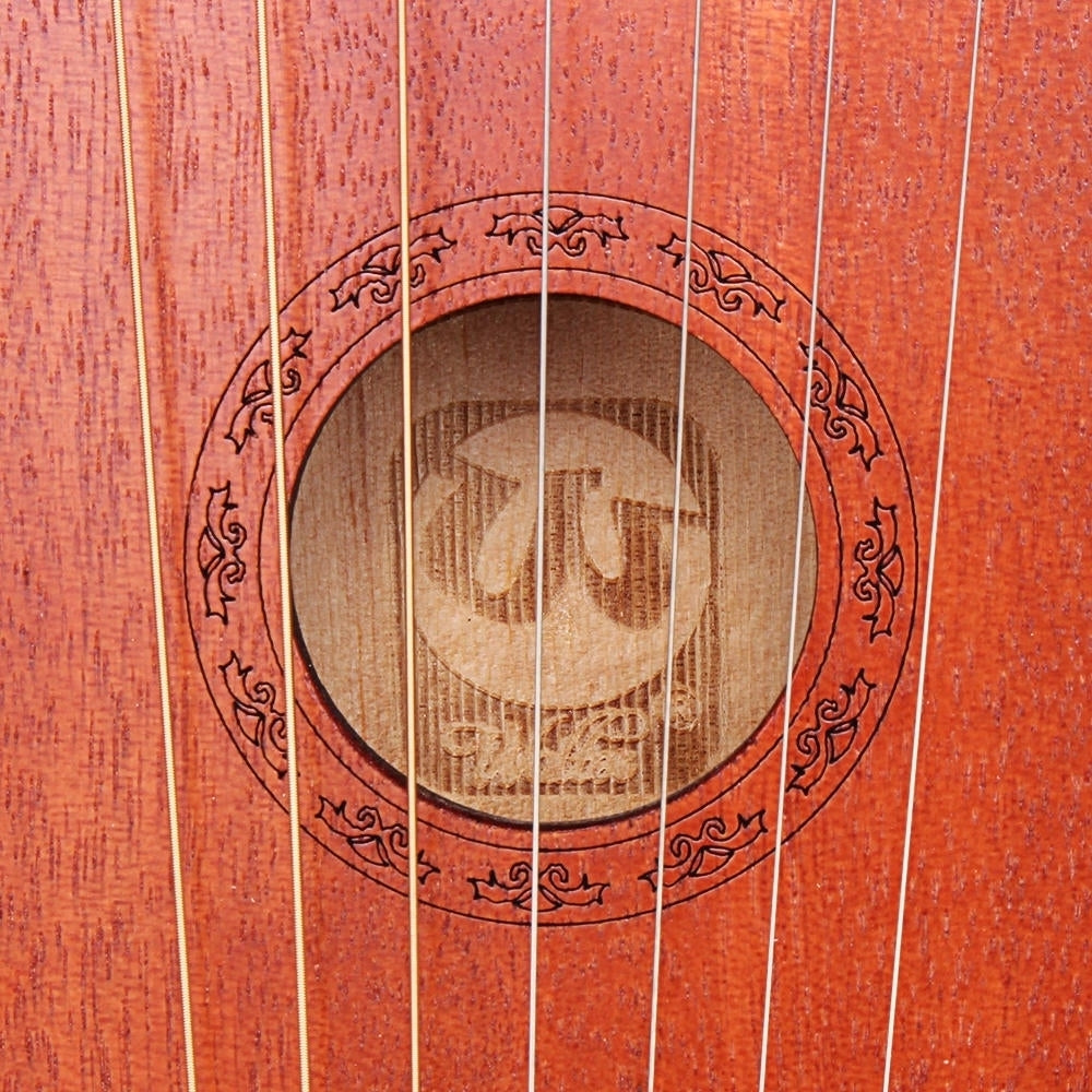 Walter 7-String Mahogany Wood Iyre Harp With Bag Tunning Tool Image 3