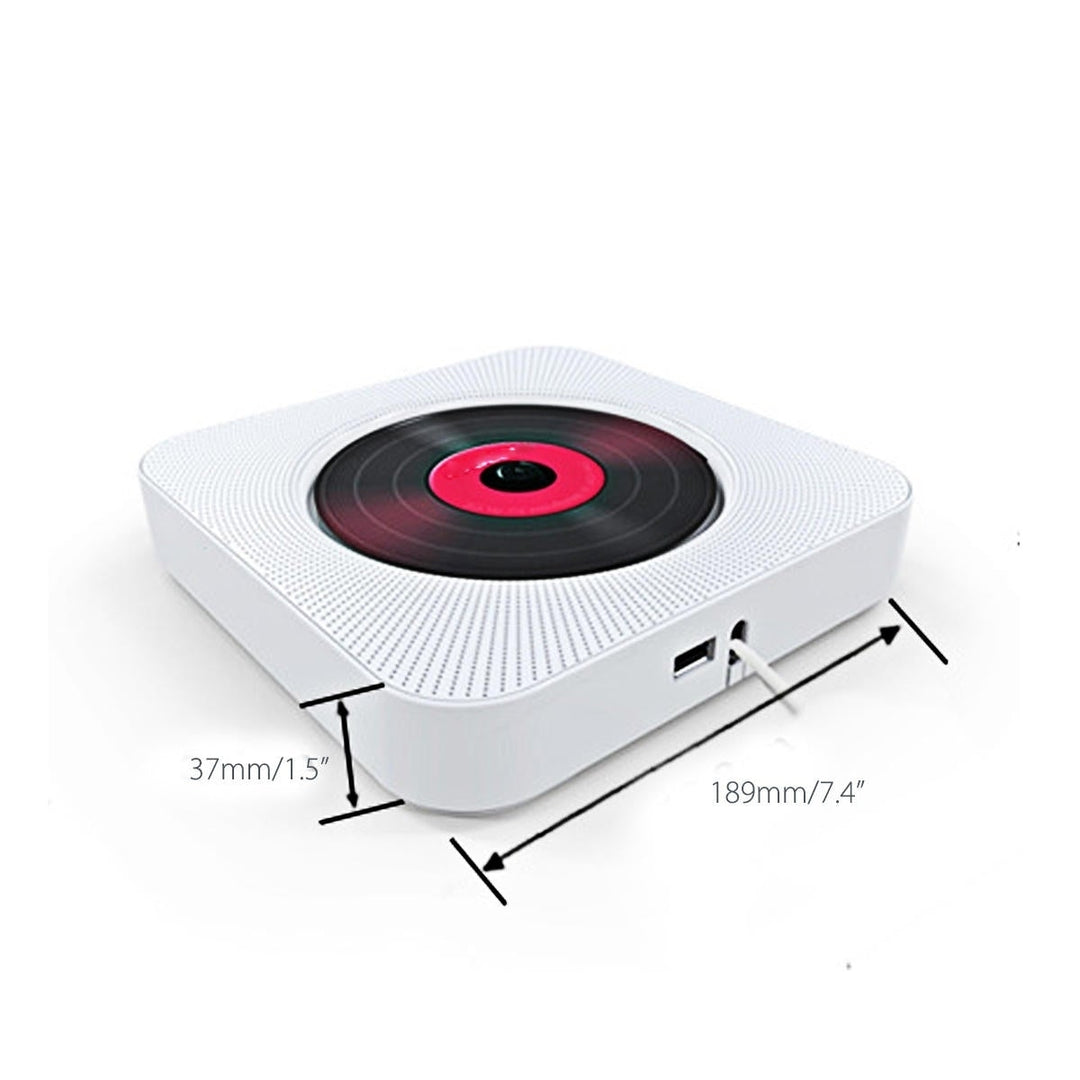 Wall Mounted Bluetooth CD Player Portable Home Audio Box with Remote Control FM Radio Built-in HiFi Speakers MP3 Image 10