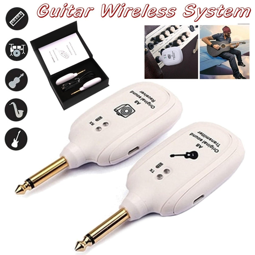 Wireless Audio Transmitter Receiver System for Electric Guitar Bass Violin Image 3