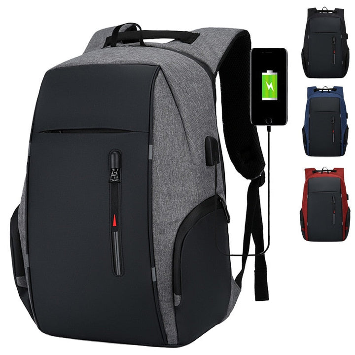 Waterproof Business 15.6 16 17 inch laptop backpack women USB Notebook School Travel Bags Men anti theft school Backpack Image 3