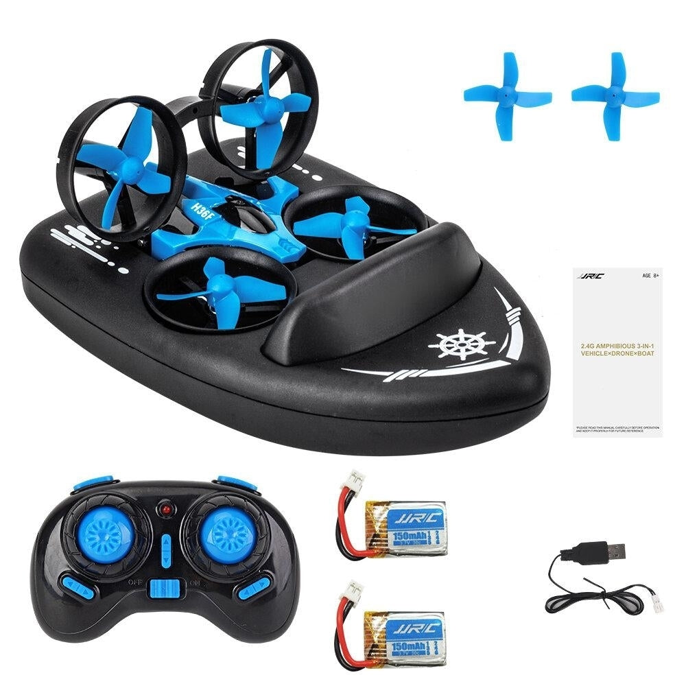 with Two Batteries 1,20 2.4G 3 In 1 RC Boat Vehicle Flying Drone Land Driving RTR Model Image 1