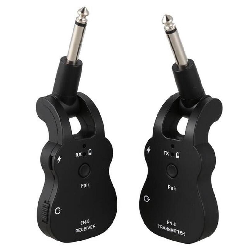 Wireless Audio Transmitter Receiver System Pick Up for Electric Guitar Bass Violin Image 1