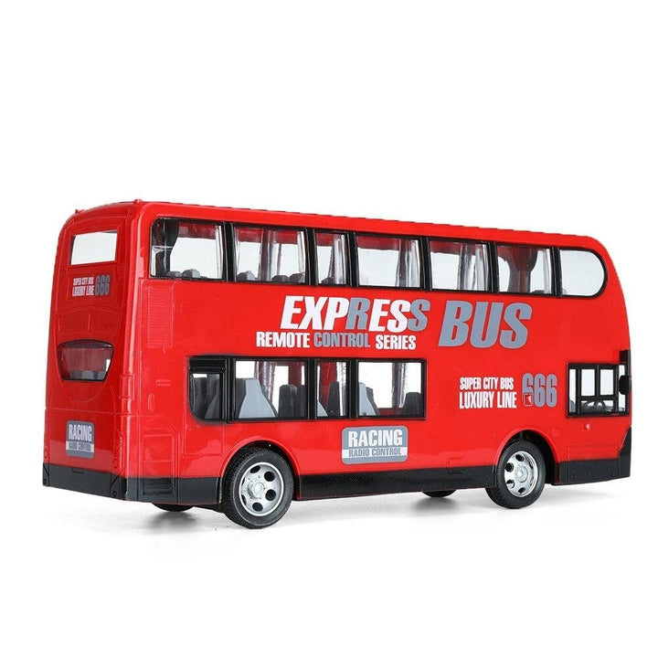 Wireless Remote Control RC Car Two Layers Electric City Bus Express with LED Light Model Image 3