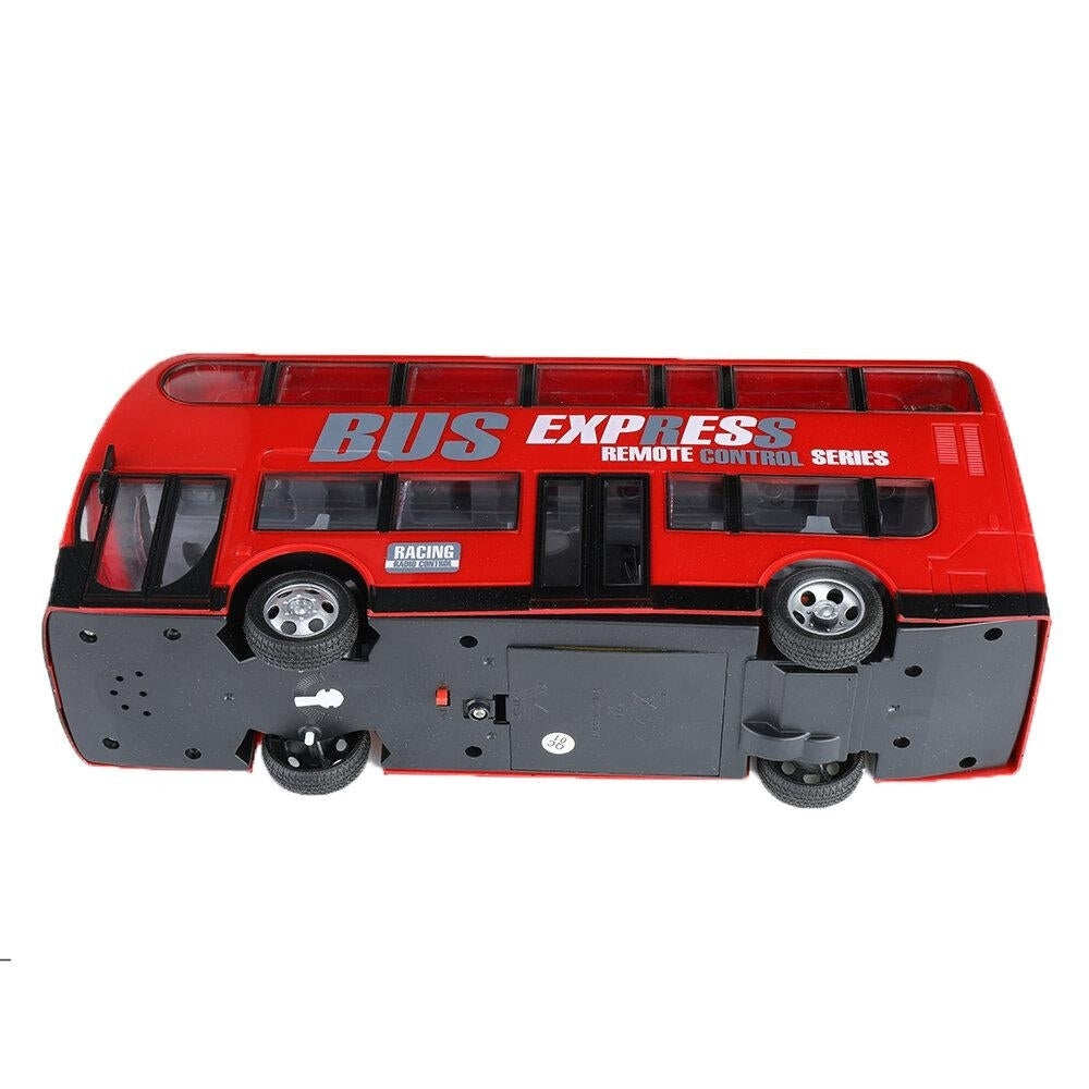 Wireless Remote Control RC Car Two Layers Electric City Bus Express with LED Light Model Image 6