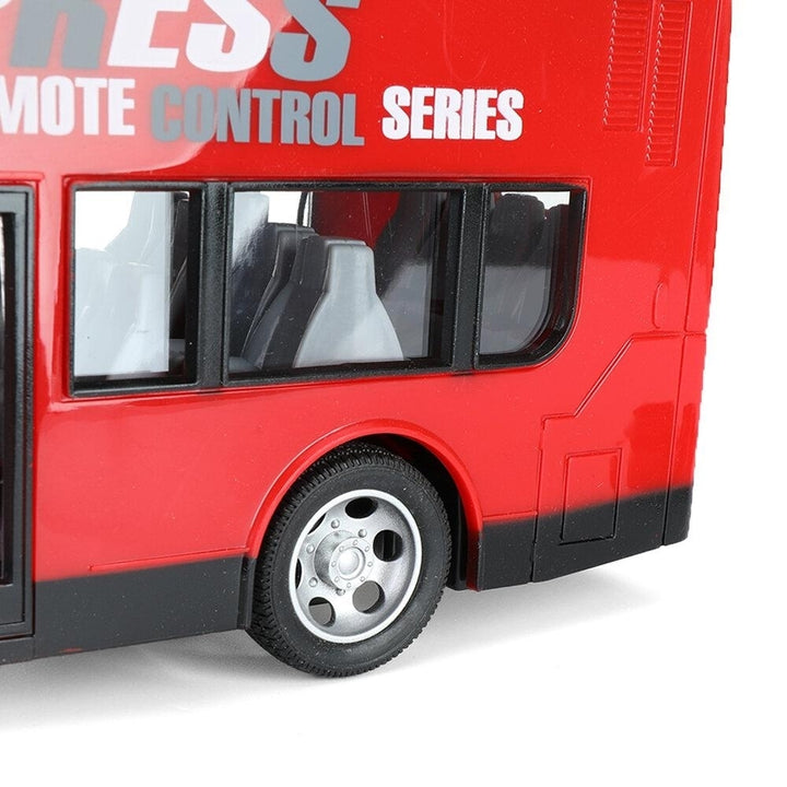 Wireless Remote Control RC Car Two Layers Electric City Bus Express with LED Light Model Image 8