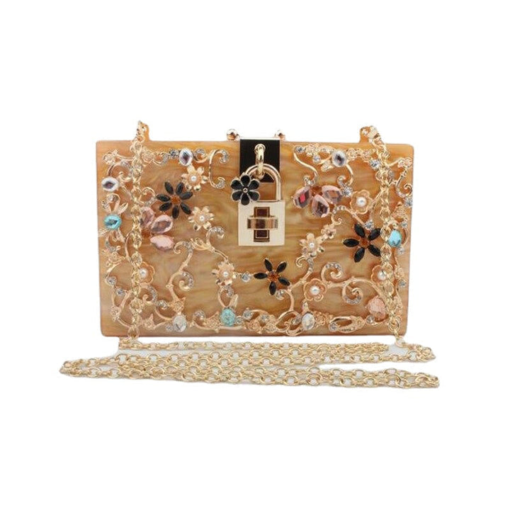 Woman Acrylic Bag Luxury Crystal Dimond Box Shape Female Wedding Party Evening Clutch Purse Image 9
