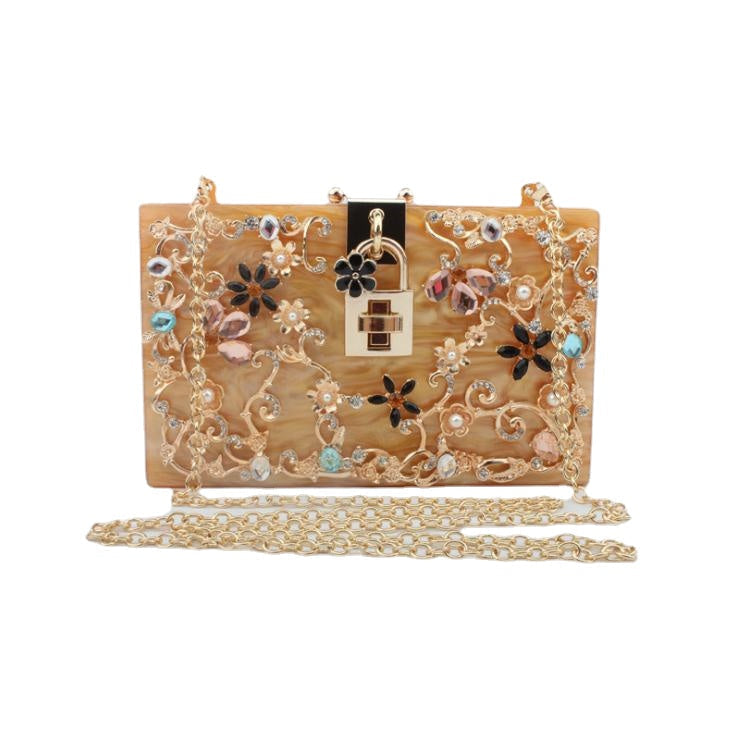 Woman Acrylic Bag Luxury Crystal Dimond Box Shape Female Wedding Party Evening Clutch Purse Image 11