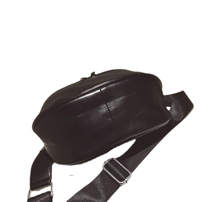 Women PU Leather Black Purse Fashion Simple Bag Casual Shoulder Packbag For Women Sports Hiking Crossbody Image 3