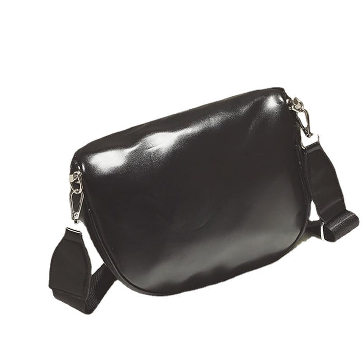 Women PU Leather Black Purse Fashion Simple Bag Casual Shoulder Packbag For Women Sports Hiking Crossbody Image 4