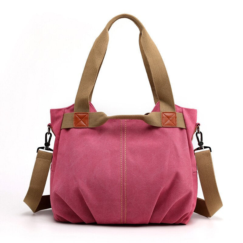 Women Handbag Canvas Female Shoulder Bags Designer Womens Messenger Bags Ladies Casual Bags Clutch Purse Crossbody Purse Image 9