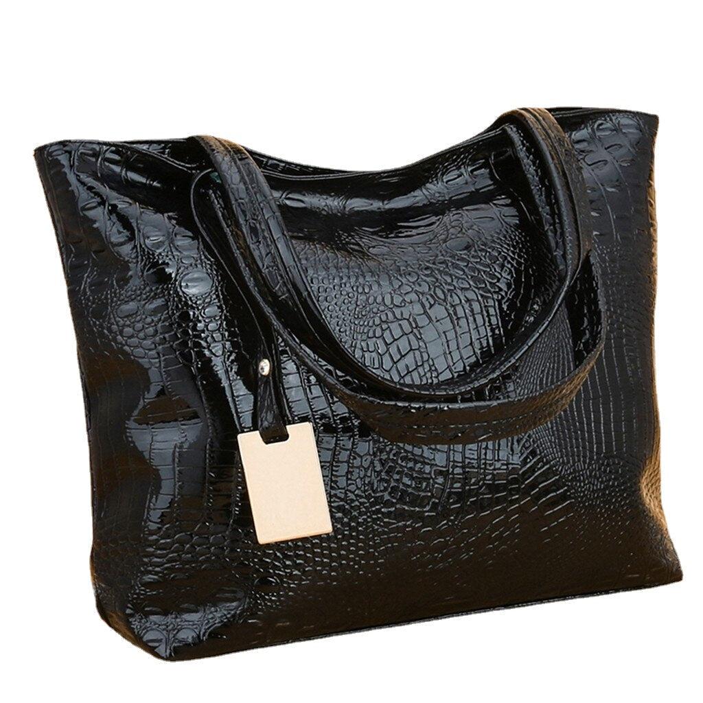 Women Ladies Fashion Bags Alligator Solid Large Capacity Bags for women Shoulder Tote Handbag Bags Image 3