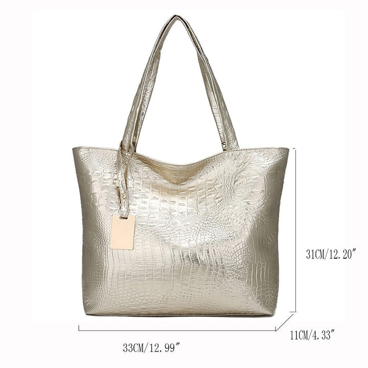 Women Ladies Fashion Bags Alligator Solid Large Capacity Bags for women Shoulder Tote Handbag Bags Image 4