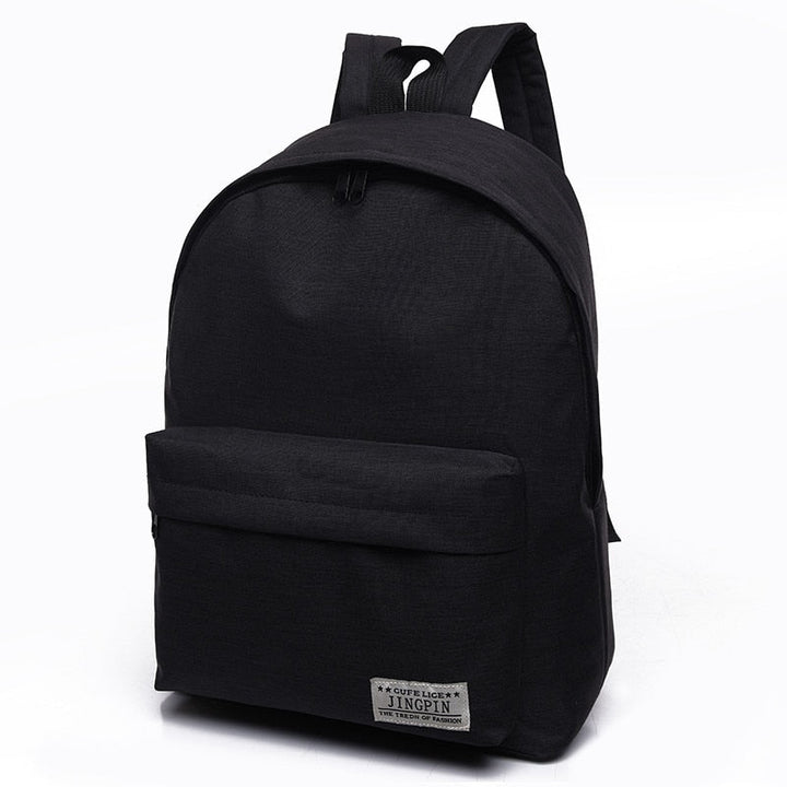 Women Men Male Canvas black Backpack College Student School Bags for Teenagers Mochila Casual Rucksack Travel Daypack Image 7