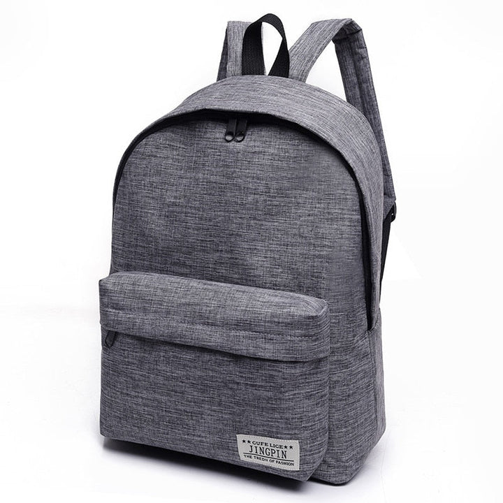 Women Men Male Canvas black Backpack College Student School Bags for Teenagers Mochila Casual Rucksack Travel Daypack Image 1