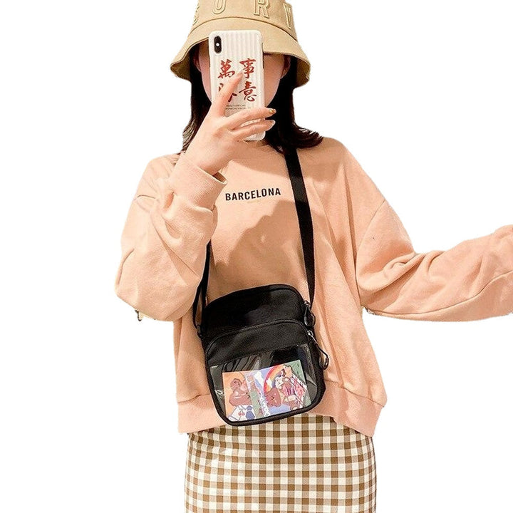 Women Messenger Bags Handbags  Cartoon Transparent Female Casual Cute Shoulder Bags Mini Crossbody Bags for Girls Image 4