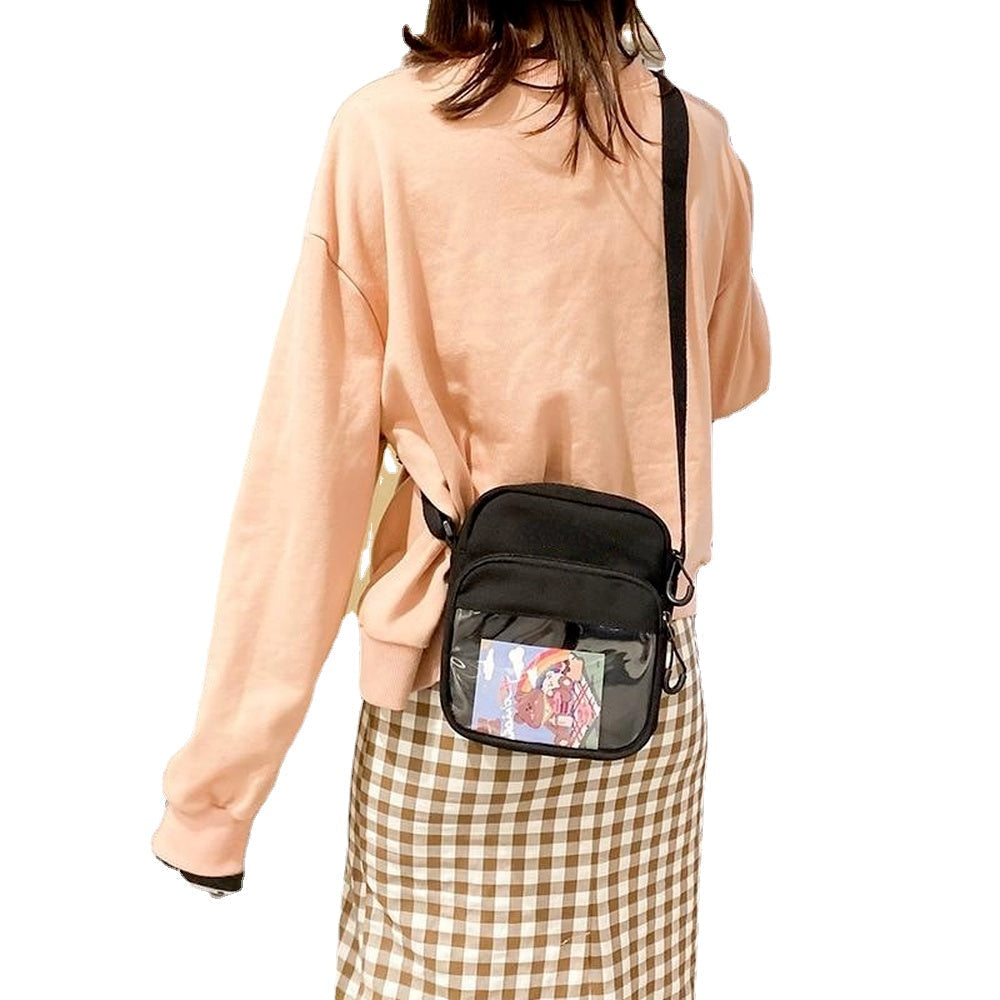 Women Messenger Bags Handbags  Cartoon Transparent Female Casual Cute Shoulder Bags Mini Crossbody Bags for Girls Image 6