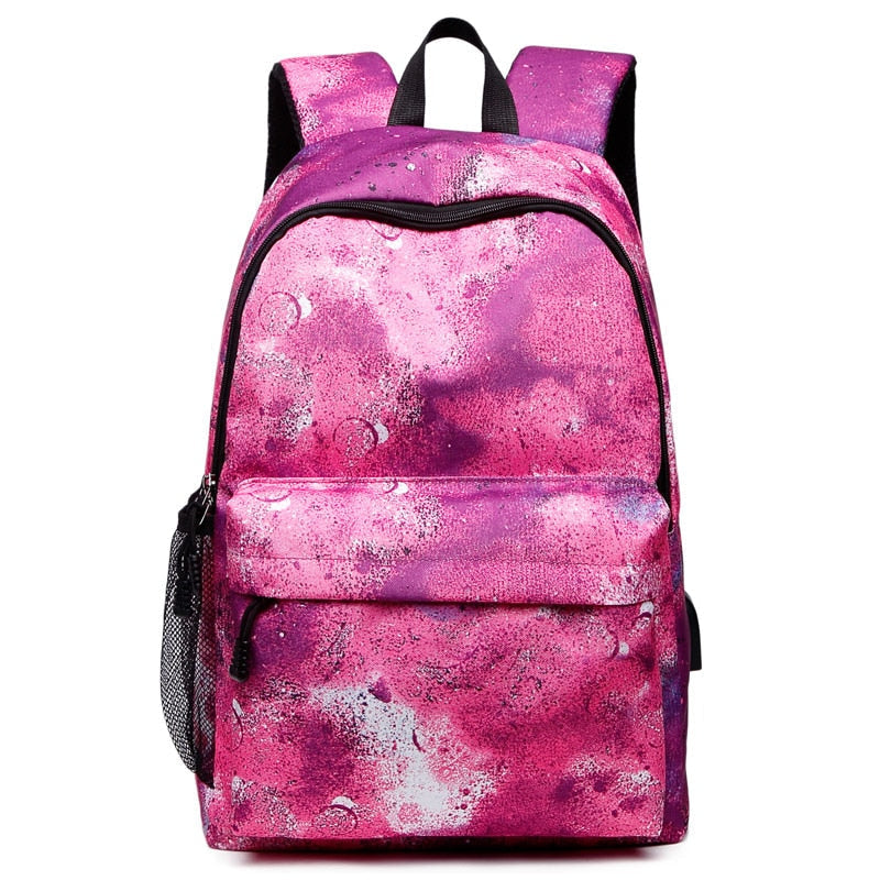 Women School Backpacks USB Charging Canvas Backpack Bags for Teenagers Boy Girls Large Capacity Travel Men Image 9