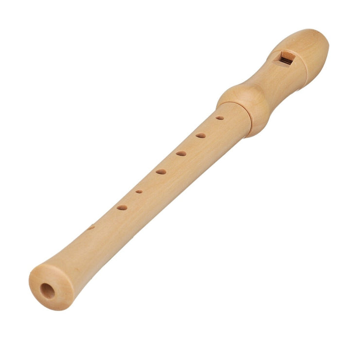 Wood Flute 2 Knots for Maple Clarinet8 HolesSuitable for Children and Beginners with Cleaning Brush Case Lanyard Image 2