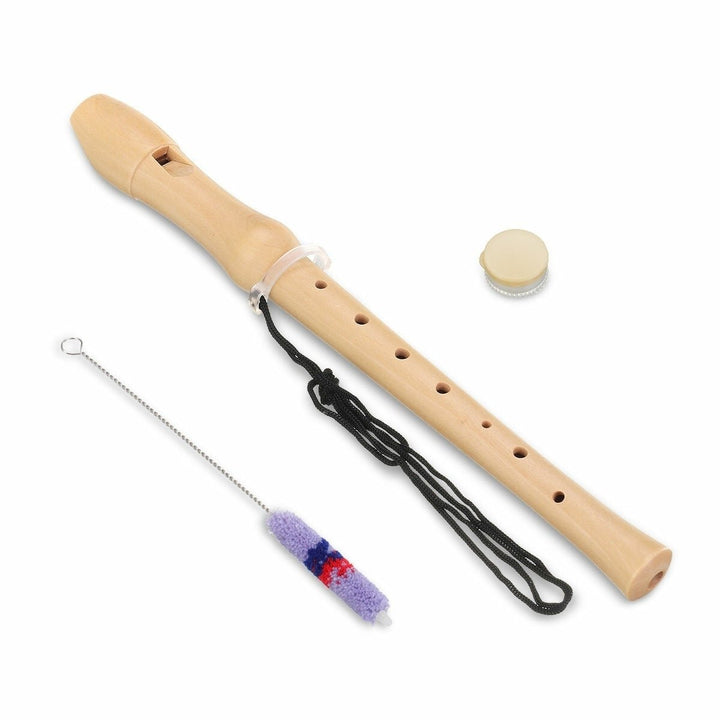 Wood Flute 2 Knots for Maple Clarinet8 HolesSuitable for Children and Beginners with Cleaning Brush Case Lanyard Image 8