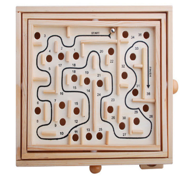 Wooden Desktop Maze Game Leisure Educational Toys Kids Gifts Image 2