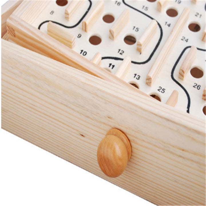 Wooden Desktop Maze Game Leisure Educational Toys Kids Gifts Image 4