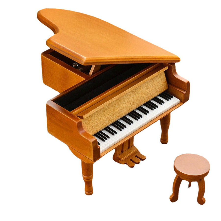 Wooden Mechanical Classical Grand Piano Music Box Collectible Gift Movement Hobbies Fashion Accessories Image 1