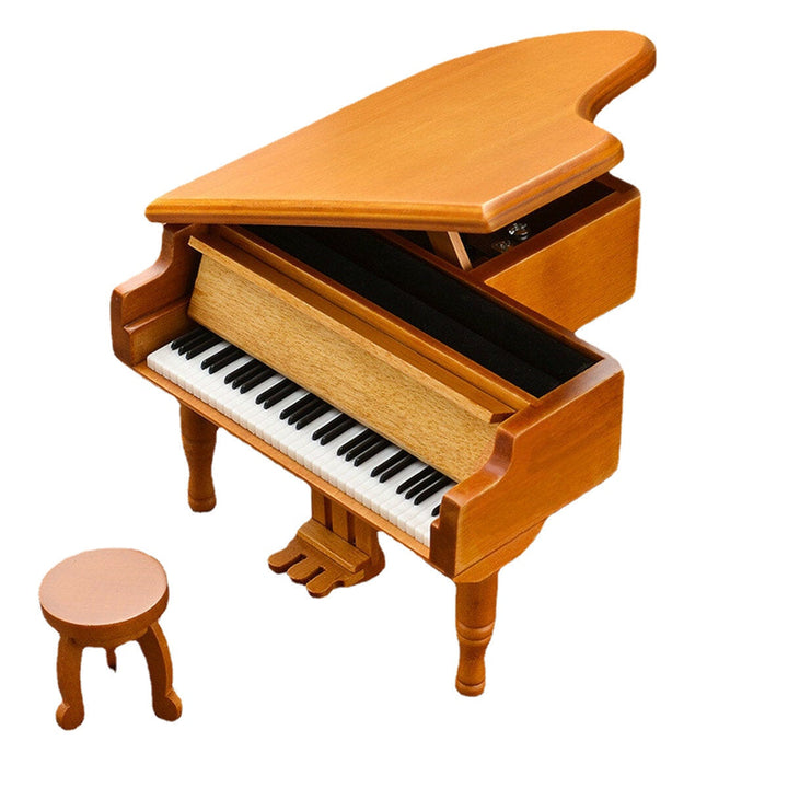 Wooden Mechanical Classical Grand Piano Music Box Collectible Gift Movement Hobbies Fashion Accessories Image 2