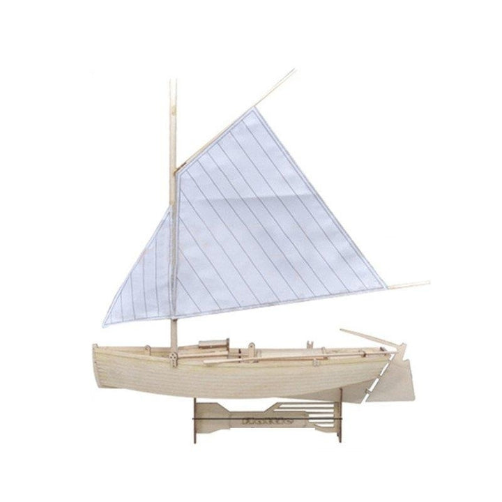 Wooden Sailing Boat Assembly Model Kit Laser Cutting Process DIY Toy Image 2