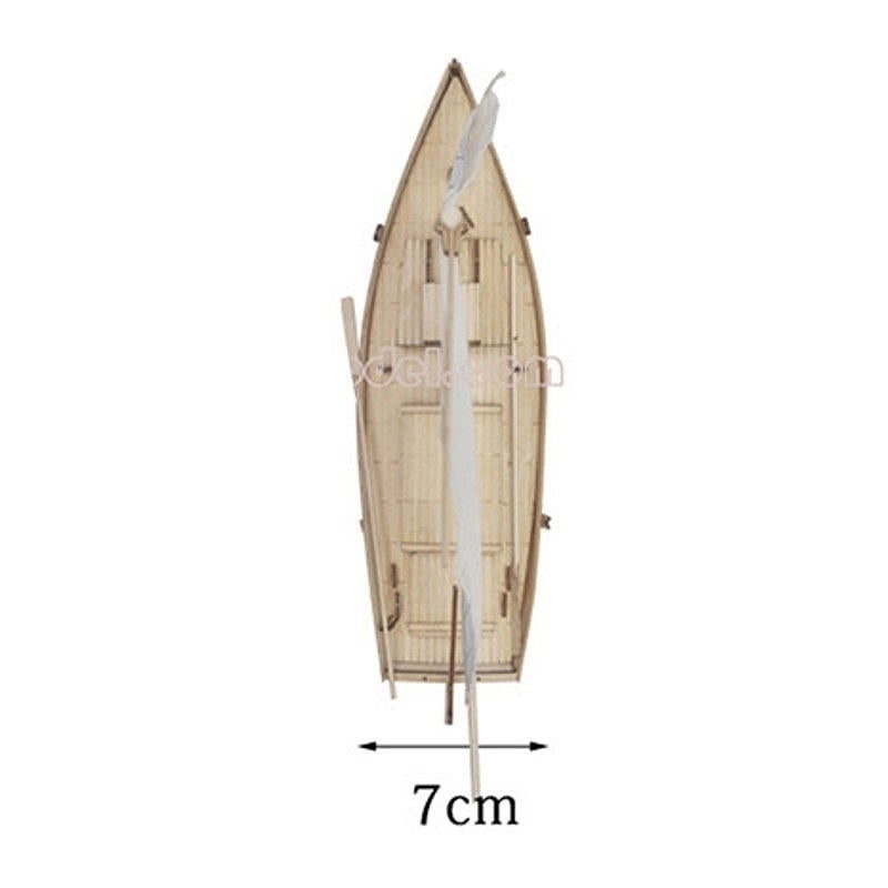 Wooden Sailing Boat Assembly Model Kit Laser Cutting Process DIY Toy Image 4