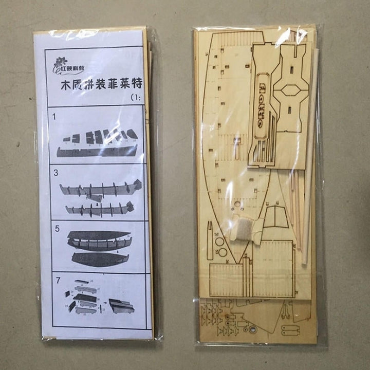 Wooden Sailing Boat Assembly Model Kit Laser Cutting Process DIY Toy Image 7