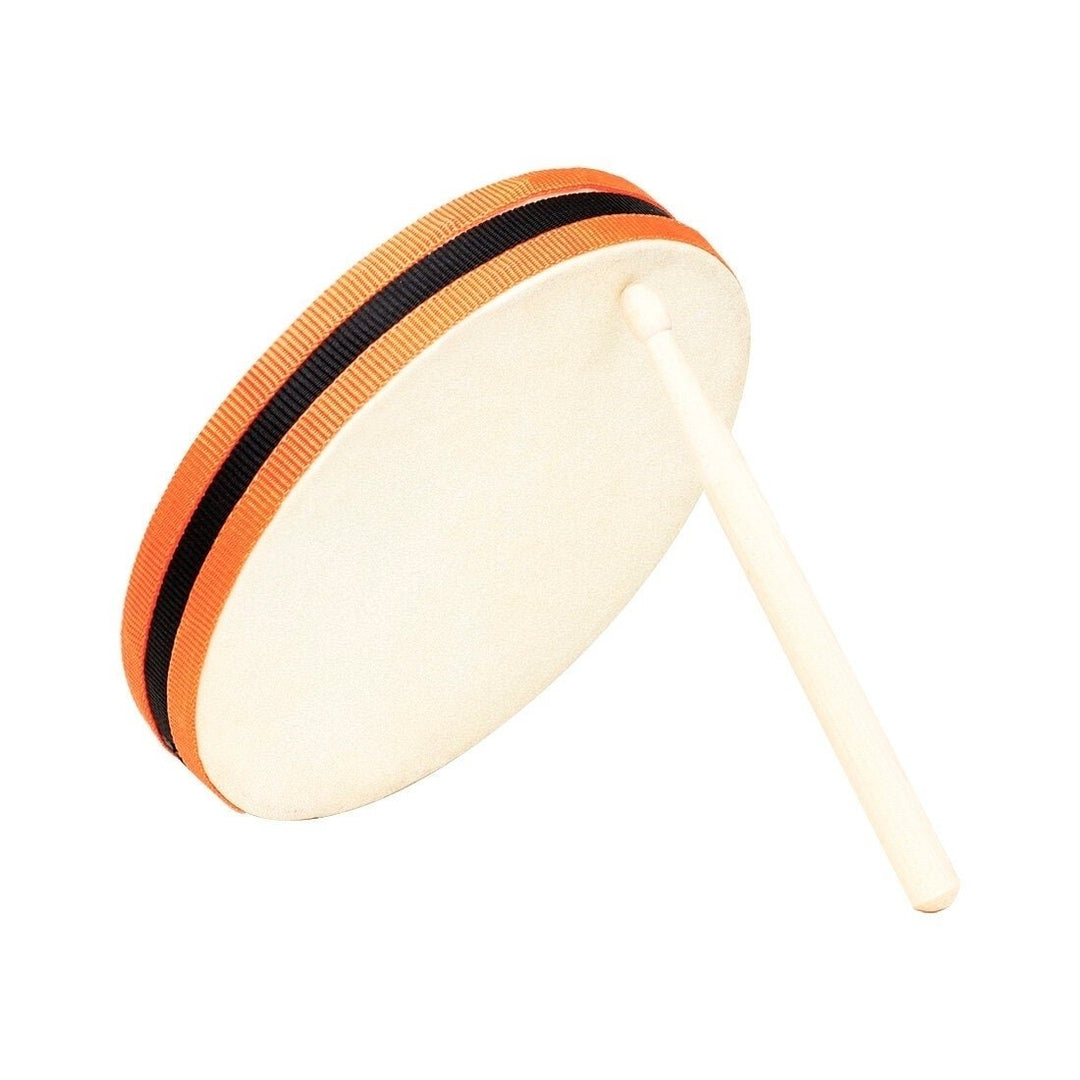 Wooden Sheepskin Hand Drum 20x20cm Hand Beat Drums with Drumstick SY-98 Orff Musical Instrument Image 3