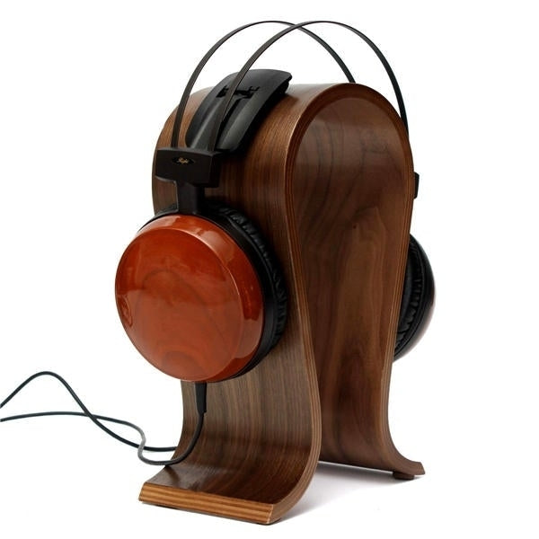 Wooden U Shape Display Stand Hanger Holder Rack for Headset Earphone Headphone Image 1