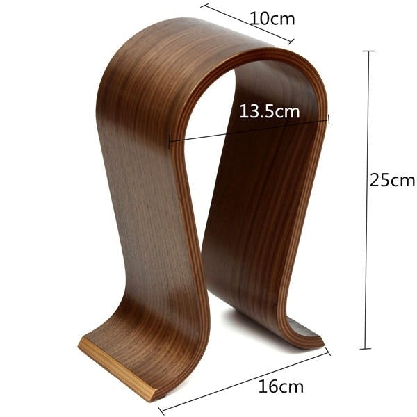 Wooden U Shape Display Stand Hanger Holder Rack for Headset Earphone Headphone Image 3