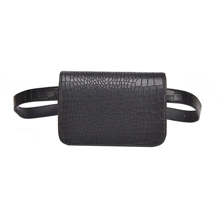 Women Waist Belt Bag Crocodile Pattern Vintage Waist Bags Girl Fashion Bum Pouch Phone Leather Chest Packs Image 1