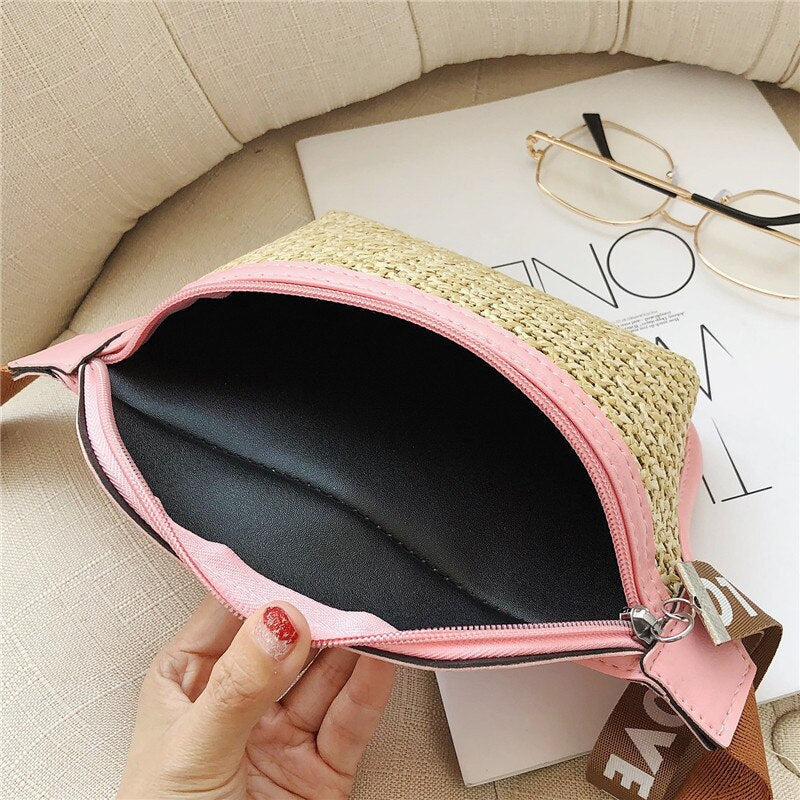 Women Waist Bag Leather Fanny Pack For Women Belt Bag Weave Phone Pouch Casual Chest Banana Bags Image 6