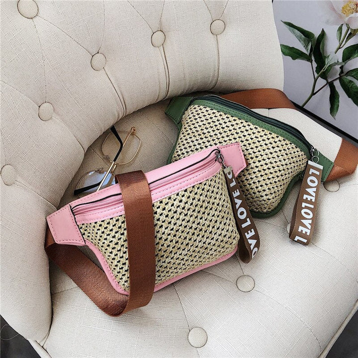 Women Waist Bag Leather Fanny Pack For Women Belt Bag Weave Phone Pouch Casual Chest Banana Bags Image 7