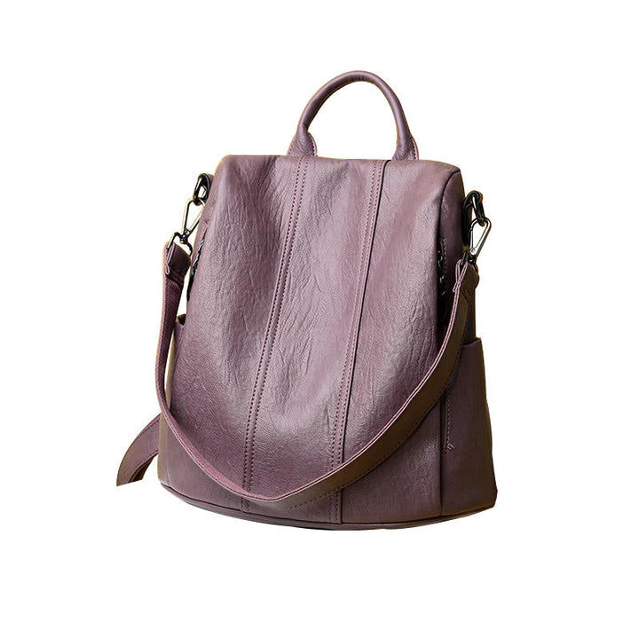 Women Waterproof Anti-theft Leather Backpacks Bags For Girls Female Shoulder Bag Multifunction Traveling Backpack Image 2