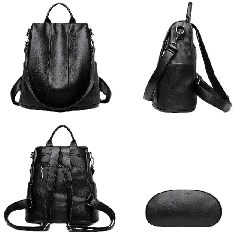 Women Waterproof Anti-theft Leather Backpacks Bags For Girls Female Shoulder Bag Multifunction Traveling Backpack Image 4