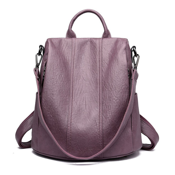 Women Waterproof Anti-theft Leather Backpacks Bags For Girls Female Shoulder Bag Multifunction Traveling Backpack Image 6